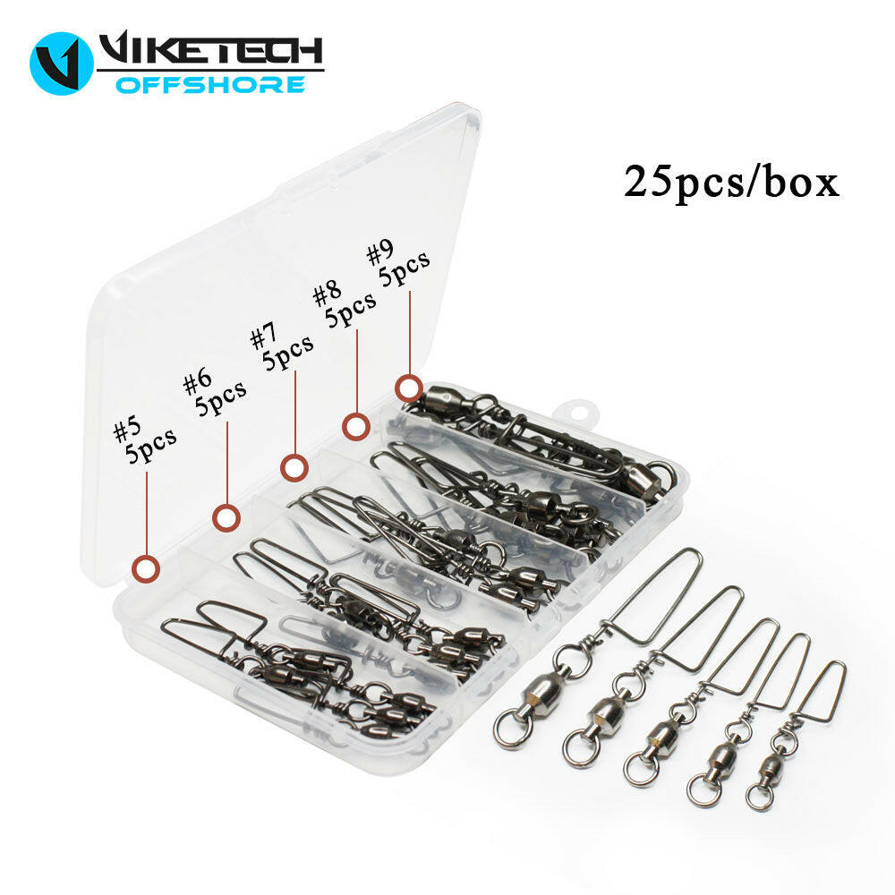 Ball Bearing Snap Swivels 25pks - Viketech Offshore