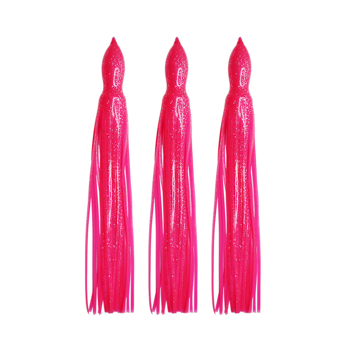 UV Soft Octopus Skirt Fishing Bait Solid Pink 12 Inch - Viketech Offshore