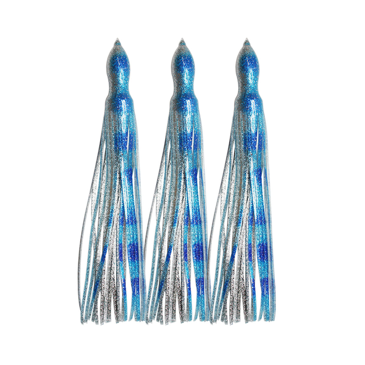 UV Soft Octopus Skirt Fishing Bait Multi Blue 12 Inch - Viketech Offshore
