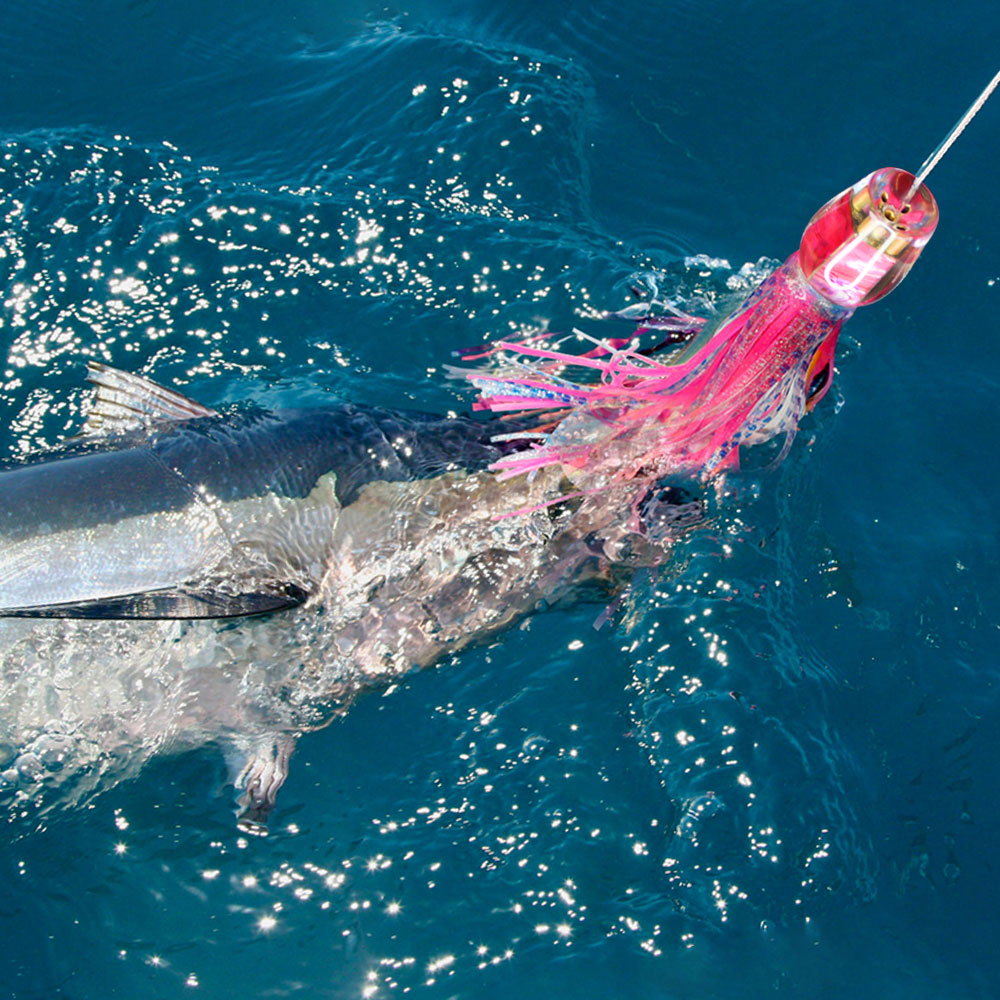 9.1" 4oz Tuna Trolling Lure, Resin Head, 9/0 on 140lb
