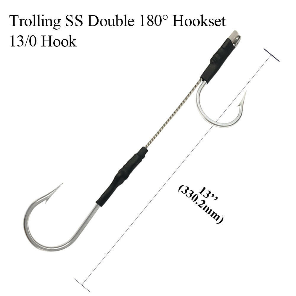 6/0-13/0 Double Stainless Cable Hookset Rigged Lure (2 Pcs) - Viketech Offshore