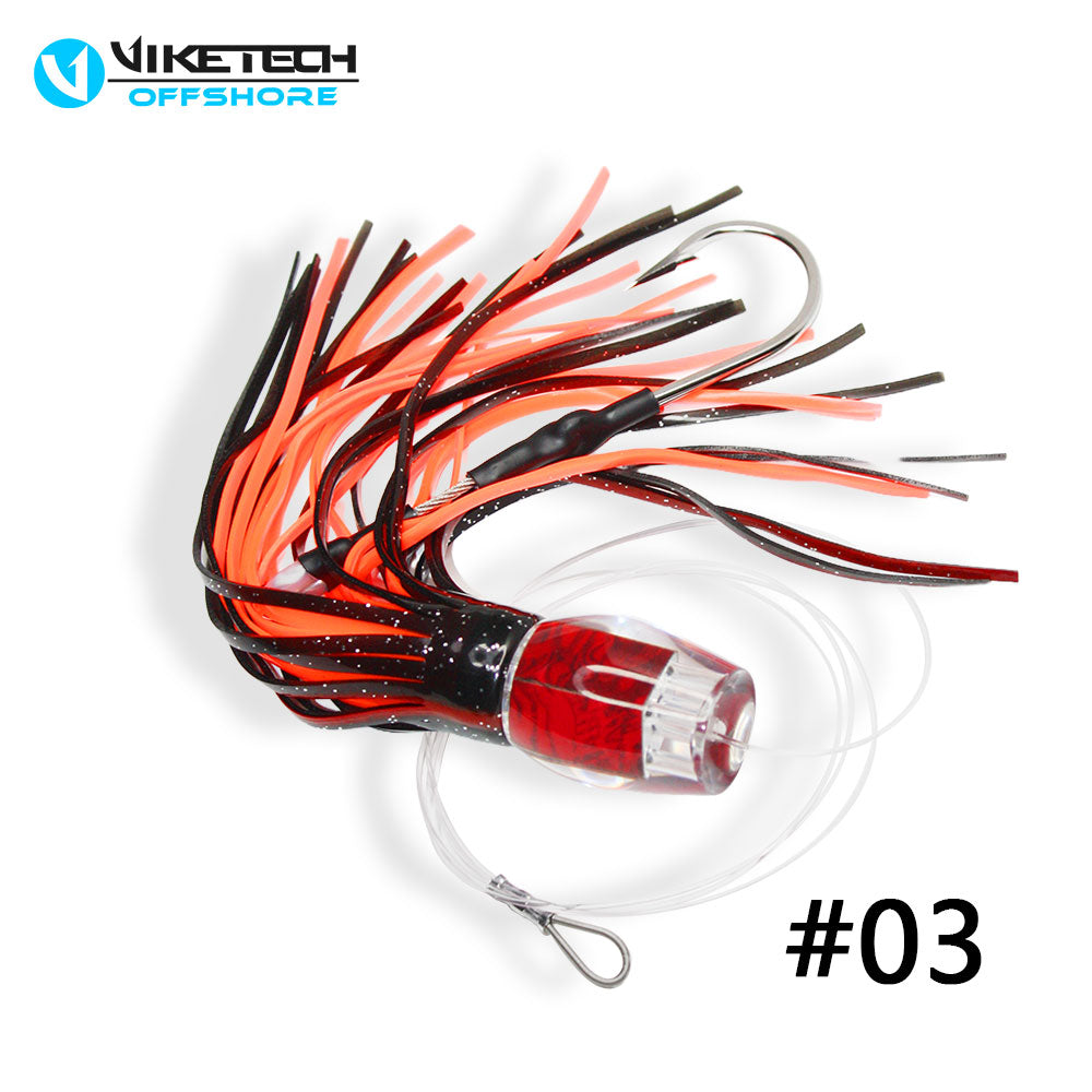 9.1" 4oz Tuna Trolling Lure, Resin Head, 9/0 on 140lb