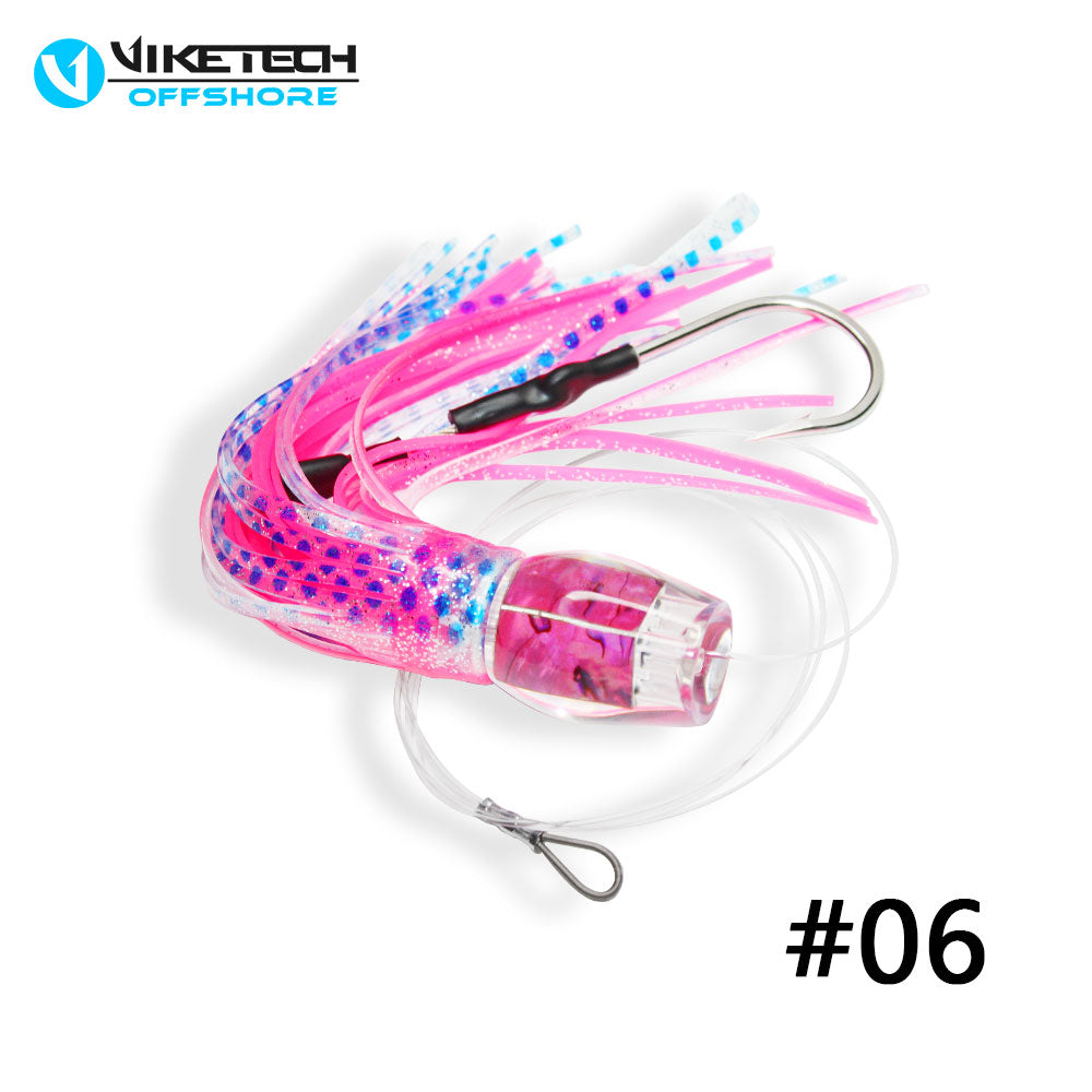 9.1" 4oz Tuna Trolling Lure, Resin Head, 9/0 on 140lb