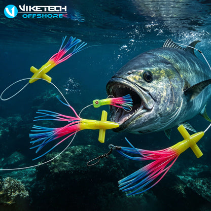 Resin Head 3D Eyes Bird Head Chain - Professional High Speed Wahoo Lures for Big Game Tackle Shop - Tuna & Marlin Series