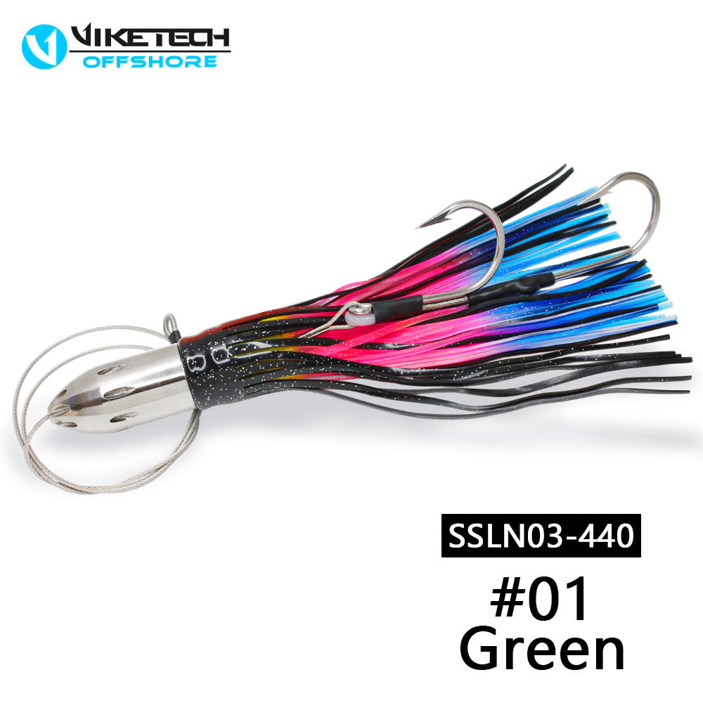 SSLN03 Stainless Trolling Lures 12.4" 18.5 oz.