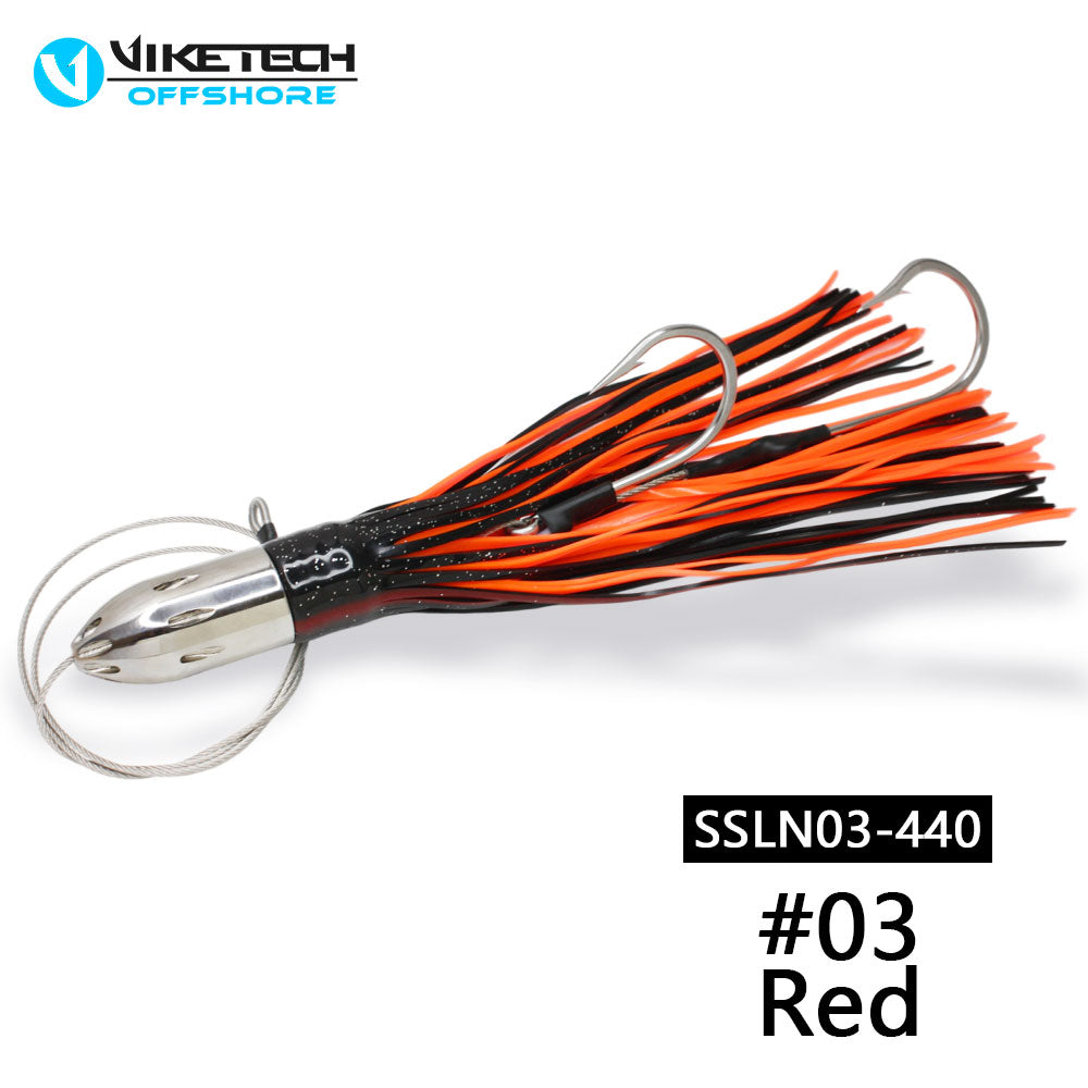SSLN03 Stainless Trolling Lures 12.4" 18.5 oz.