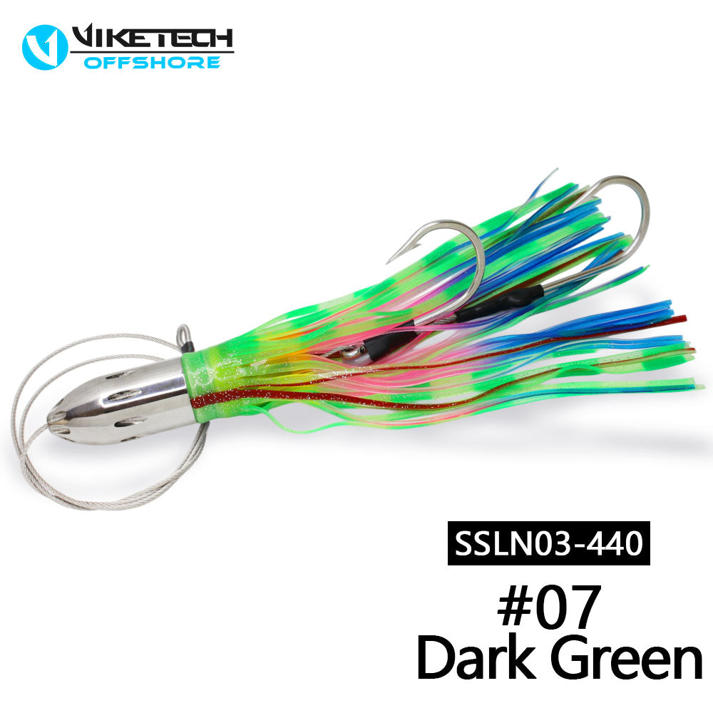 SSLN03 Stainless Trolling Lures 12.4" 18.5 oz.