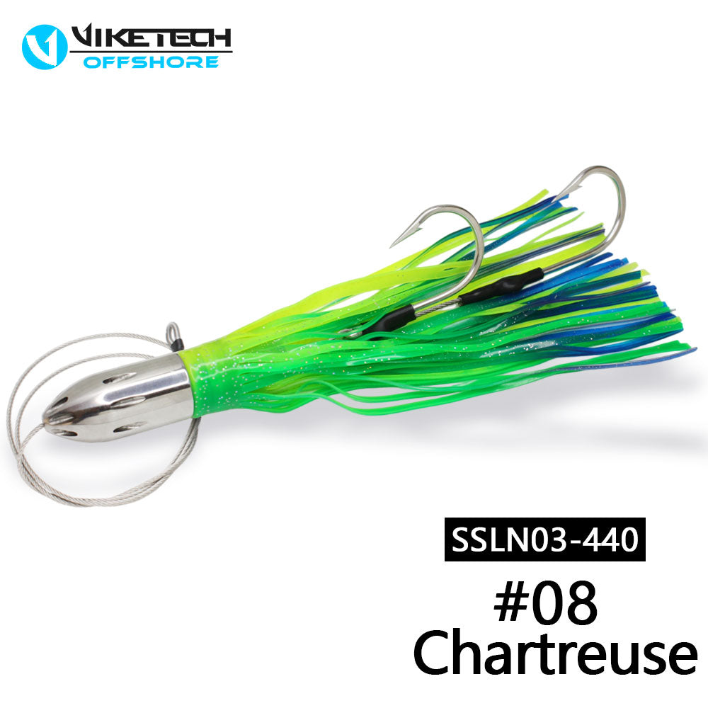 SSLN03 Stainless Trolling Lures 12.4" 18.5 oz.