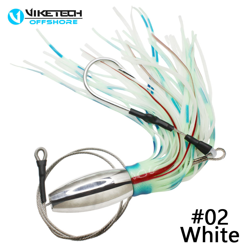 Magnum 13.2" SSLN04 Stainless Steel Trolling Lures - Professional Big Game Tackle Shop Pre-rigged Trolling Lures for Marlin