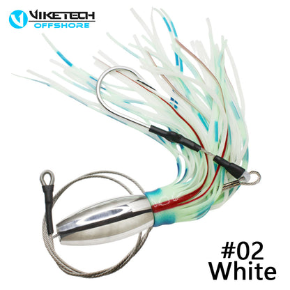 Magnum 13.2" SSLN04 Stainless Steel Trolling Lures - Professional Big Game Tackle Shop Pre-rigged Trolling Lures for Marlin