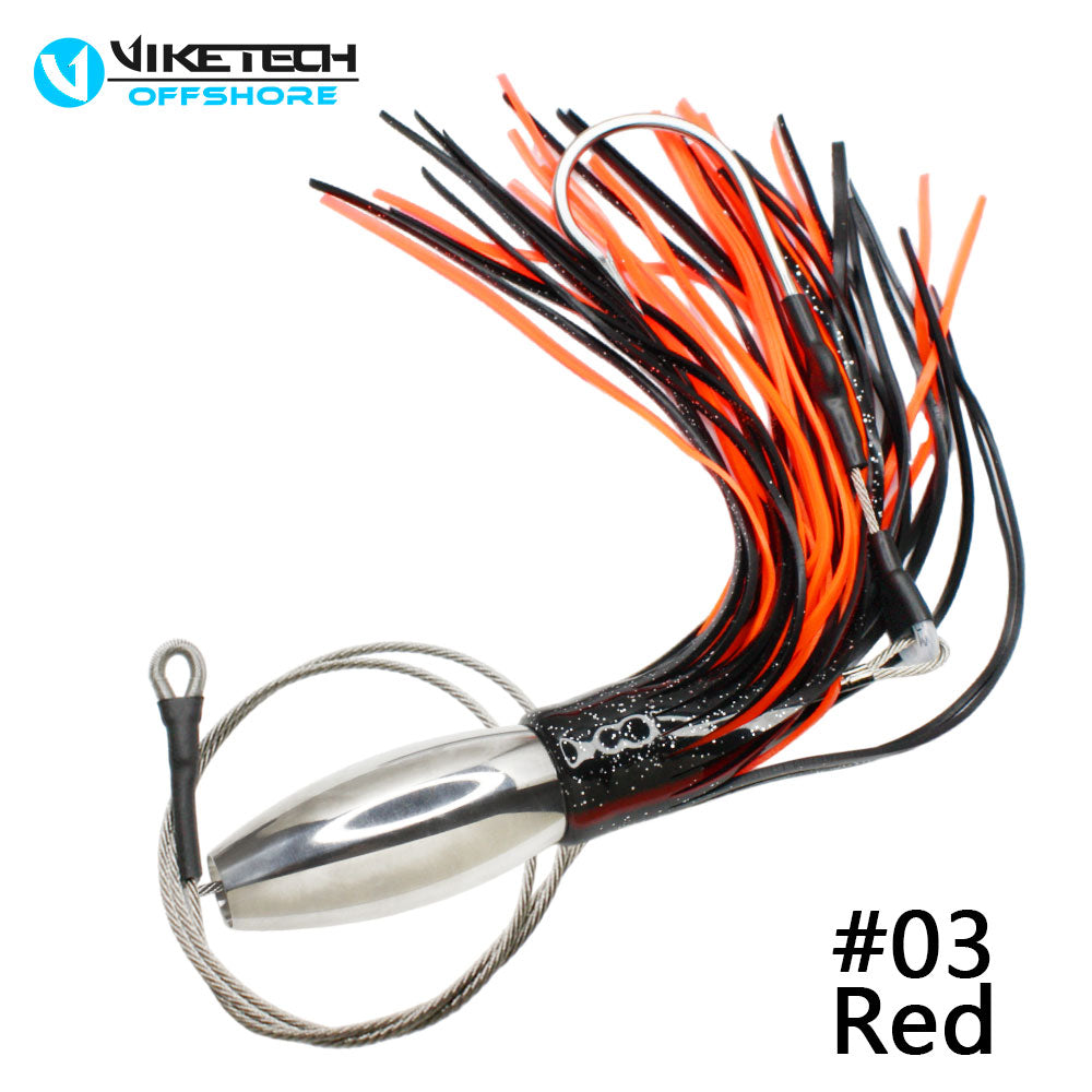 Magnum 13.2" SSLN04 Stainless Steel Trolling Lures - Professional Big Game Tackle Shop Pre-rigged Trolling Lures for Marlin