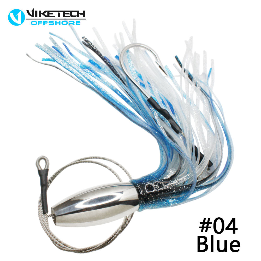 Magnum 13.2" SSLN04 Stainless Steel Trolling Lures - Professional Big Game Tackle Shop Pre-rigged Trolling Lures for Marlin