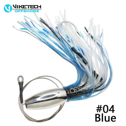 Magnum 13.2" SSLN04 Stainless Steel Trolling Lures - Professional Big Game Tackle Shop Pre-rigged Trolling Lures for Marlin
