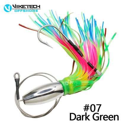 Magnum 13.2" SSLN04 Stainless Steel Trolling Lures - Professional Big Game Tackle Shop Pre-rigged Trolling Lures for Marlin