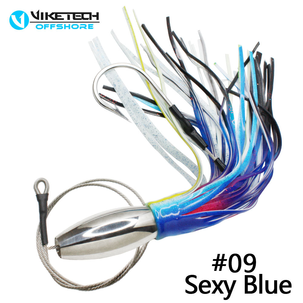 Magnum 13.2" SSLN04 Stainless Steel Trolling Lures - Professional Big Game Tackle Shop Pre-rigged Trolling Lures for Marlin