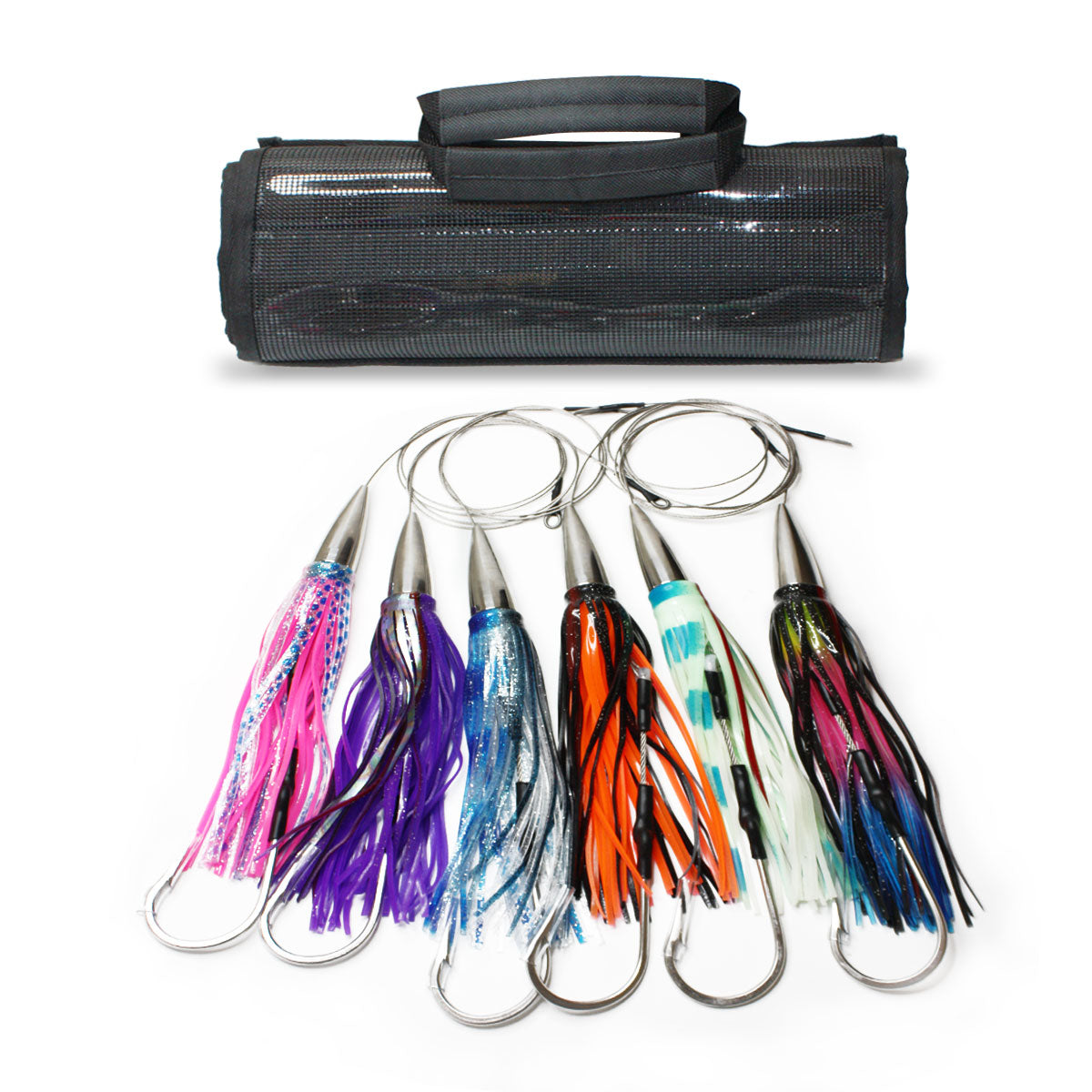 SSLN01 Pre-Rigged Trolling Lure Packs - Stainless 9.8" 8.2 oz. - Viketech Offshore