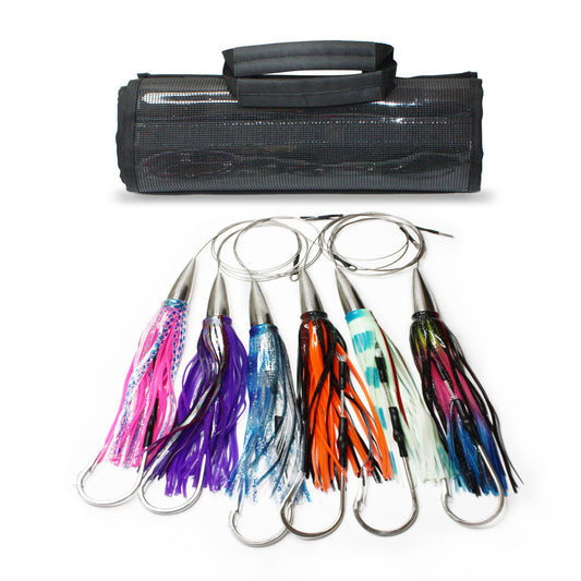 SSLN01 Pre-Rigged Trolling Lure Packs - Stainless 9.8" 8.2 oz. - Viketech Offshore