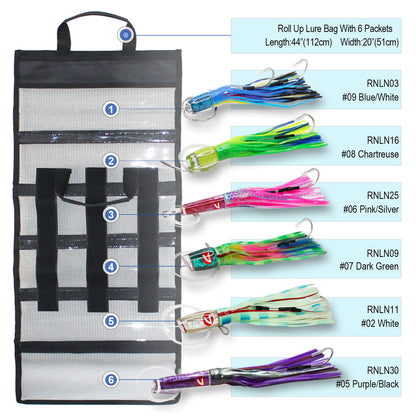 Marlin trolling lure detail – rigged resin head lure
