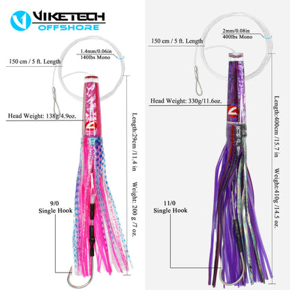 Marlin trolling lure kit detail – 6-pocket mesh bag
