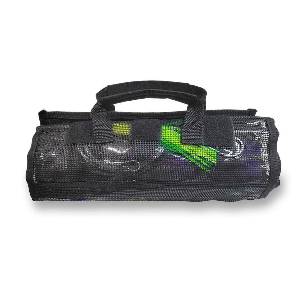 Universal Offshore Trolling Lure Kit, 5pc Pre-Rigged Set with roll-up bag