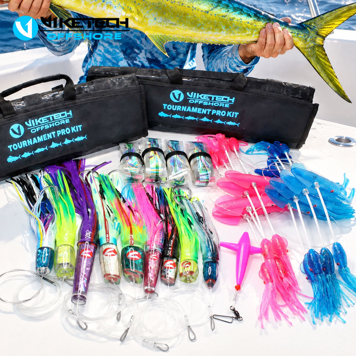 Offshore tournament trolling lure kit detail – alternate lures