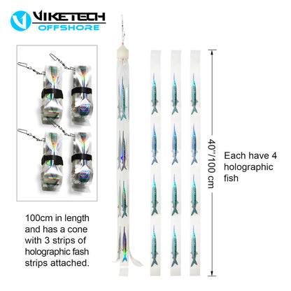 Offshore tournament trolling lure kit detail – full 15-piece layout